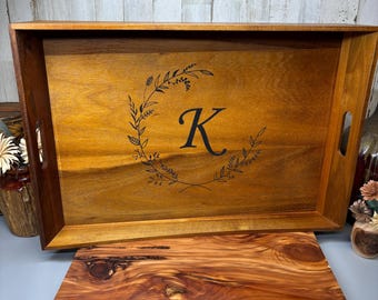 This purchase is for the Tray in the photo, Acacia Tray, Mothers Day Gift - Wedding Gift - Couples gift -Home Decor - Entertaining