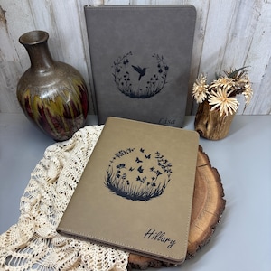 Personalized Leatherette Portfolio: Engraved Notepad, Business Gift (9.5"x12")