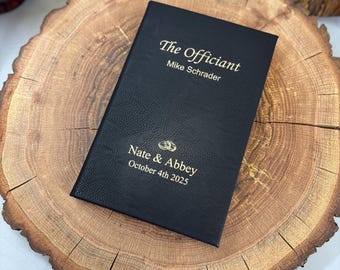 Officiant Personalized Journal, Wedding Planner, Guest Registry, Wedding Gift, Officiant Gift