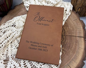 Officiant Personalized Journal, Wedding Planner, Guest Registry, Wedding Gift, Officiant Gift