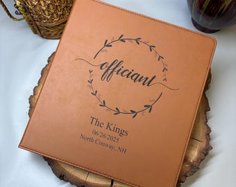 Personalized Leatherette 3 Ring Binder: Custom Engraved Wedding Planner