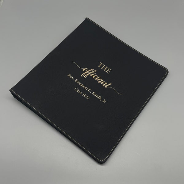 Wedding Officiant Ceremony Binder Etsy Canada