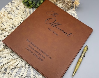 Personalized Leatherette 3-Ring Binder: Engraved Wedding Planner