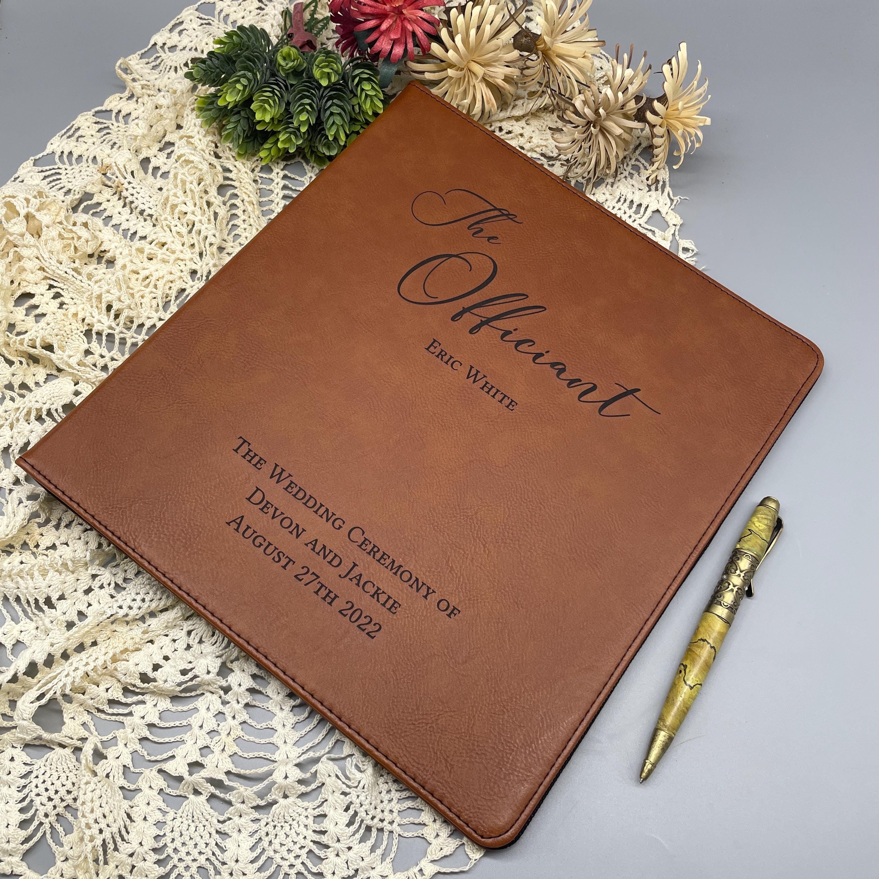 Personalized Leatherette 3-Ring Binder: Engraved Wedding