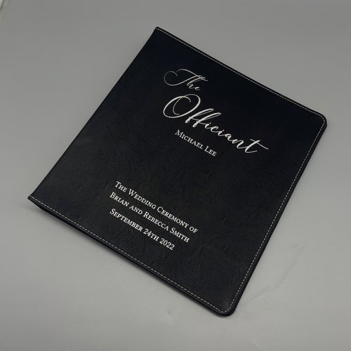 Officiant Personalized Binder 3 Ring Binder Wedding Planner Etsy