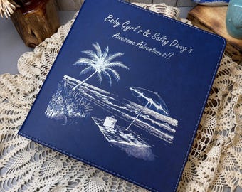 Personalized Leatherette 3 Ring Binder: Custom Photo Album, Recipe Book