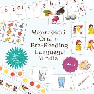 Montessori Oral Language Bundle Part 2 | 8 Activities, Scope Sequence Guide (Digital Download)