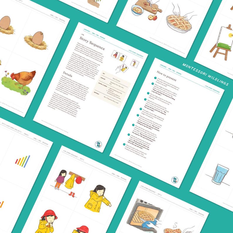 Learning Story Instructions Story Sequencing Cards Printable | Montessori Logical Order Activity ...