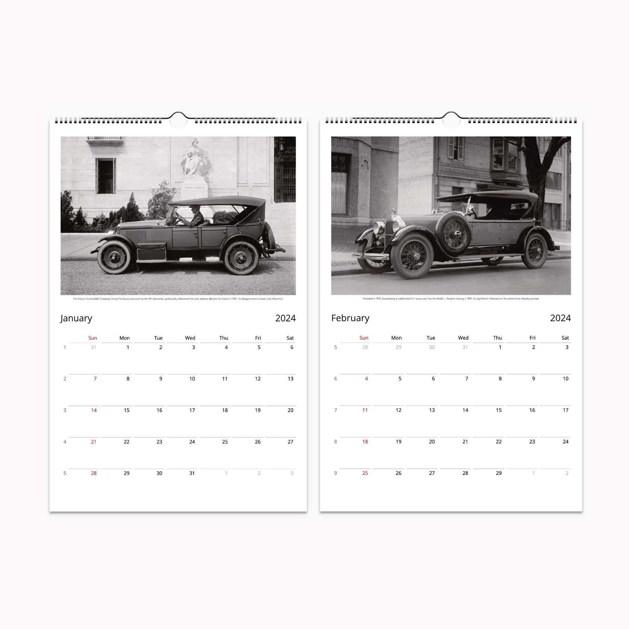 2024 Wall Calendar: Roaring Twenties Perfect Gift for Car Enthusiasts