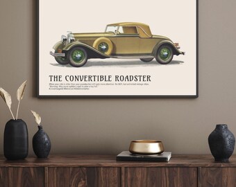 1933年リンカーン・コンバーチブル・ロードスターのポスター