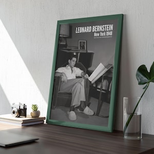 Jazz Poster Leonard Bernstein New York, 1946 - Music Lover Gift, Gallery Matte