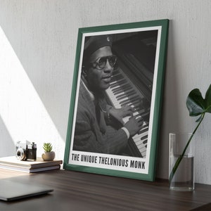Thelonious Monk Jazz Poster: A Unique Music Gift | Ideal for Elevating Your Living Room Decor