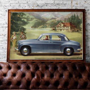 Classic British Car Printable Art – Rover P4 Wall Decor, Classic Cars Gift, Digital Download for Car Collectors & Enthusiasts