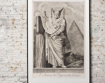 Greek Mythology Art Print – Masquerade Author Poster, Ancient Sculpture, Greece, Light Academia Decor