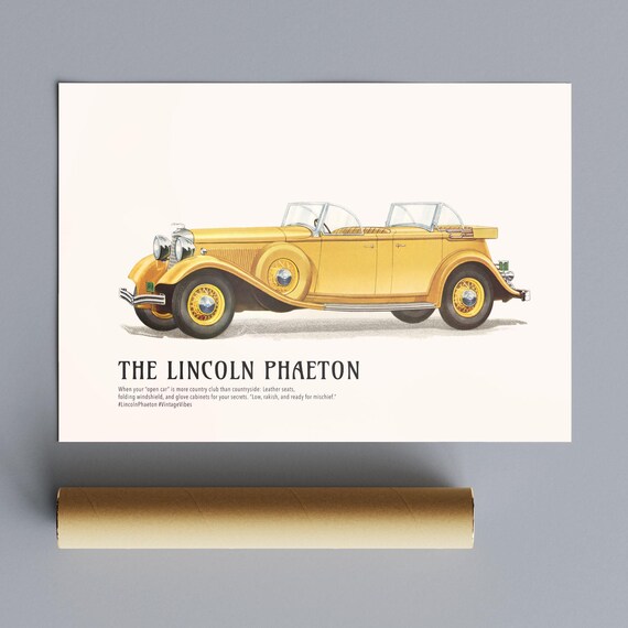 1933年リンカーンV-12フェートン、アメリカ車、自動車愛好家向け装飾