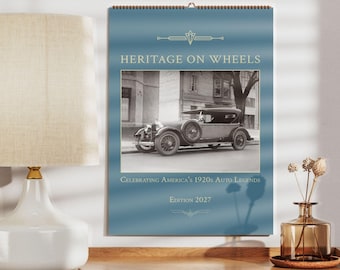 Amerikanischer Auto-Kalender – Nachdenkliche Geschenke Männer, klassische Autos der 1920er Jahre, seidenmattes Papier