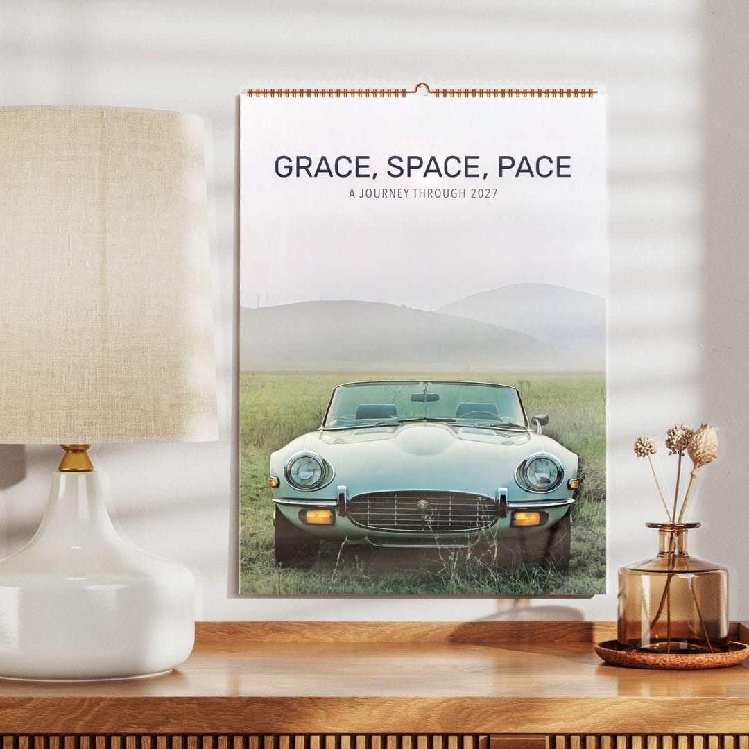 Jaguar Calendar - Classic Cars, Car Lover Decor, Semi-glossy Paper