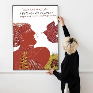 Cartaz da Exposição Alekos Fassianos: Festival D’Avignon 1982 | Arte da Mitologia Grega | Ideias de Presentes Únicas