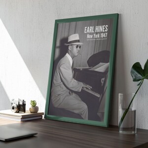 Graf Hines Jazz Poster: Ein Einzigartiges Musik Geschenk | Ideal, um das Dekor Ihres Wohnzimmers zu verbessern