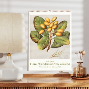 Plant Artwork Wall Calendar | Sarah Featon's New Zealand Flora, Elegant Plants Study & Unique Calendar Gift