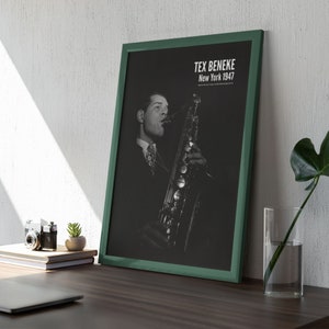 Tex Beneke Jazz Poster: A Unique Music Gift | Ideal for Elevating Your Living Room Decor