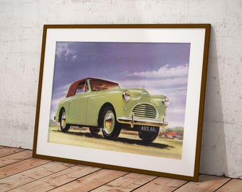 Austin A40 Sports – Classic British Car, Vintage Car Poster