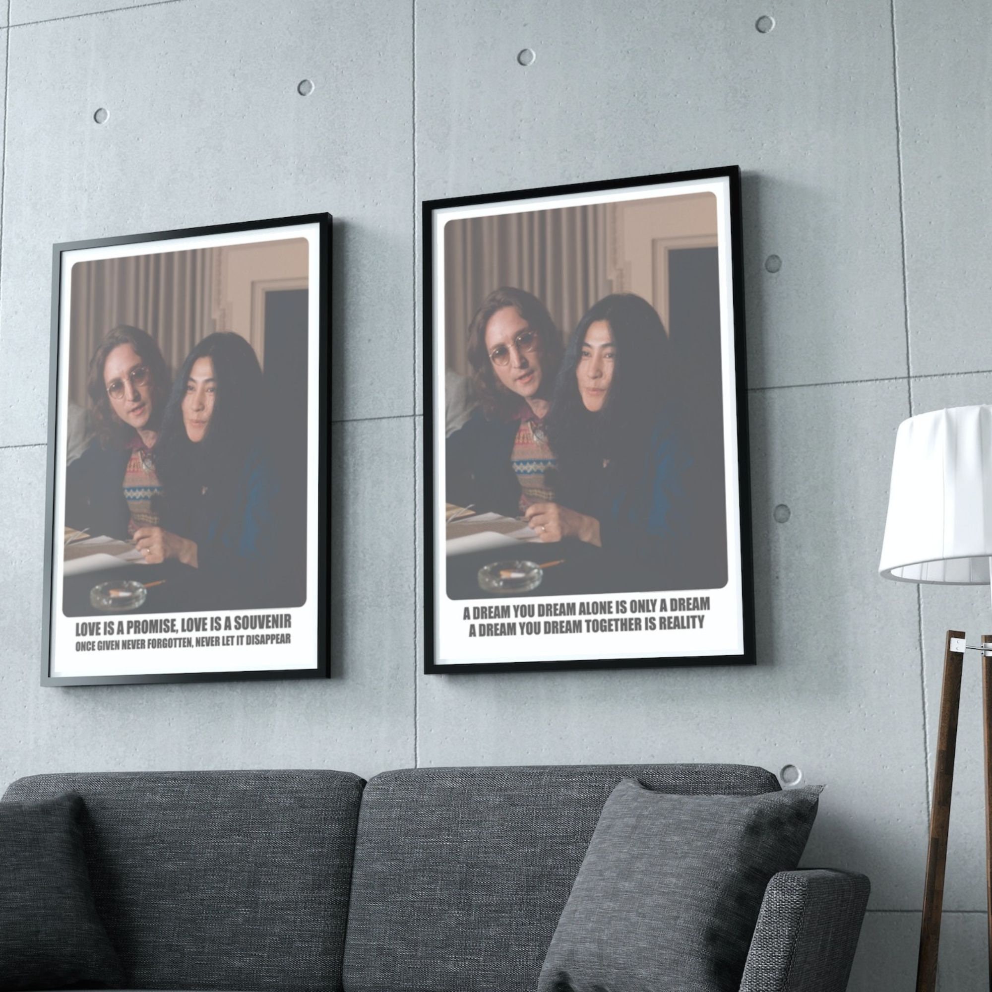 John Lennon & Yoko Ono Peace Activist Poster – Motivational Wall