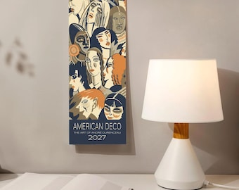 Calendário de parede Art Déco de André Durenceau – Decoração mural, papel semibrilhante
