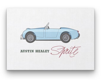 Austin Healey 'Bugeye' Sprite - Vintage Car Poster