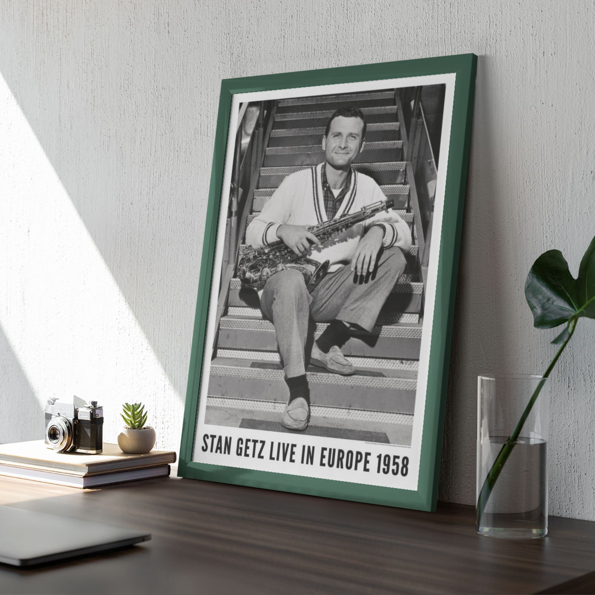 Jazz Poster Stan Getz Copenhagen, 1958 - Music Lover Gift, Gallery