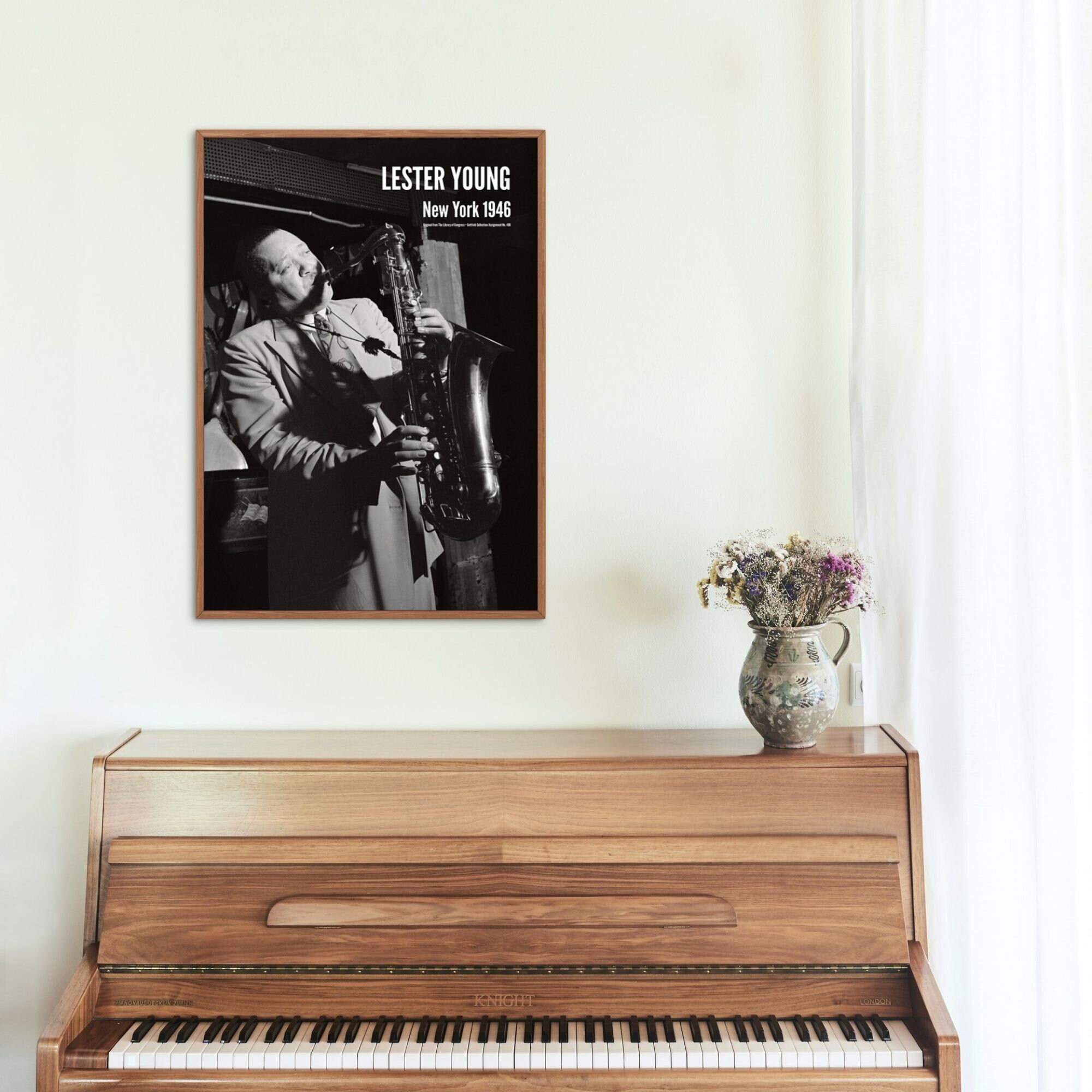 Lester Young Jazz Poster: Vintage Saxophone Print, Music