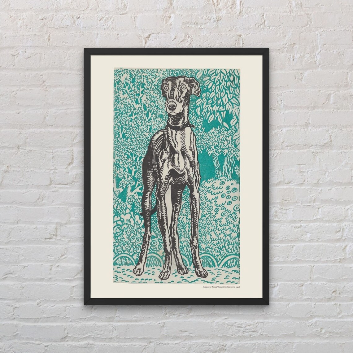 Moriz Jung Greyhound Dog Lover Gift Wall Art Vienna Etsy