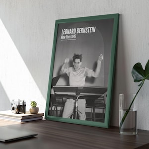 Jazz Poster Leonard Bernstein New York, 1948 - Music Lover Gift, Gallery Matte