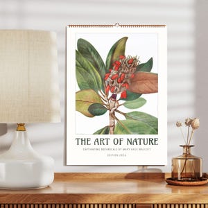 Mary Vaux Walcott Art Deco Kalender - Viktorianisches Zeitalter Wilde Blumen, Botanischer Garten Wandkunst, Vintage Natur Geschenk