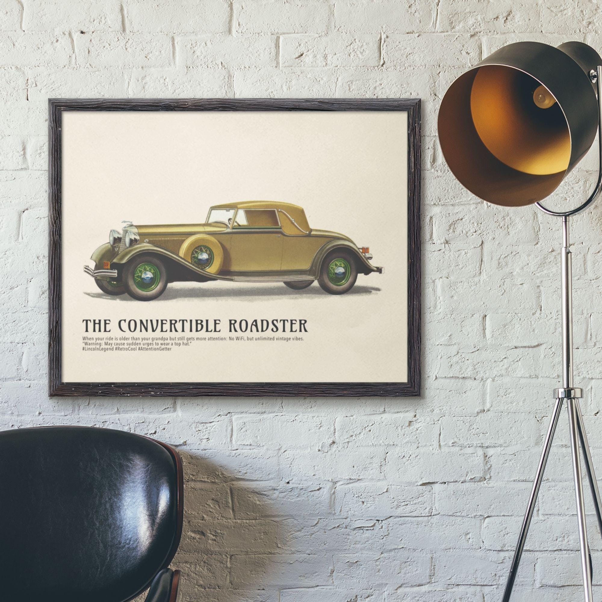 1933年リンカーン・コンバーチブル・ロードスターのポスター
