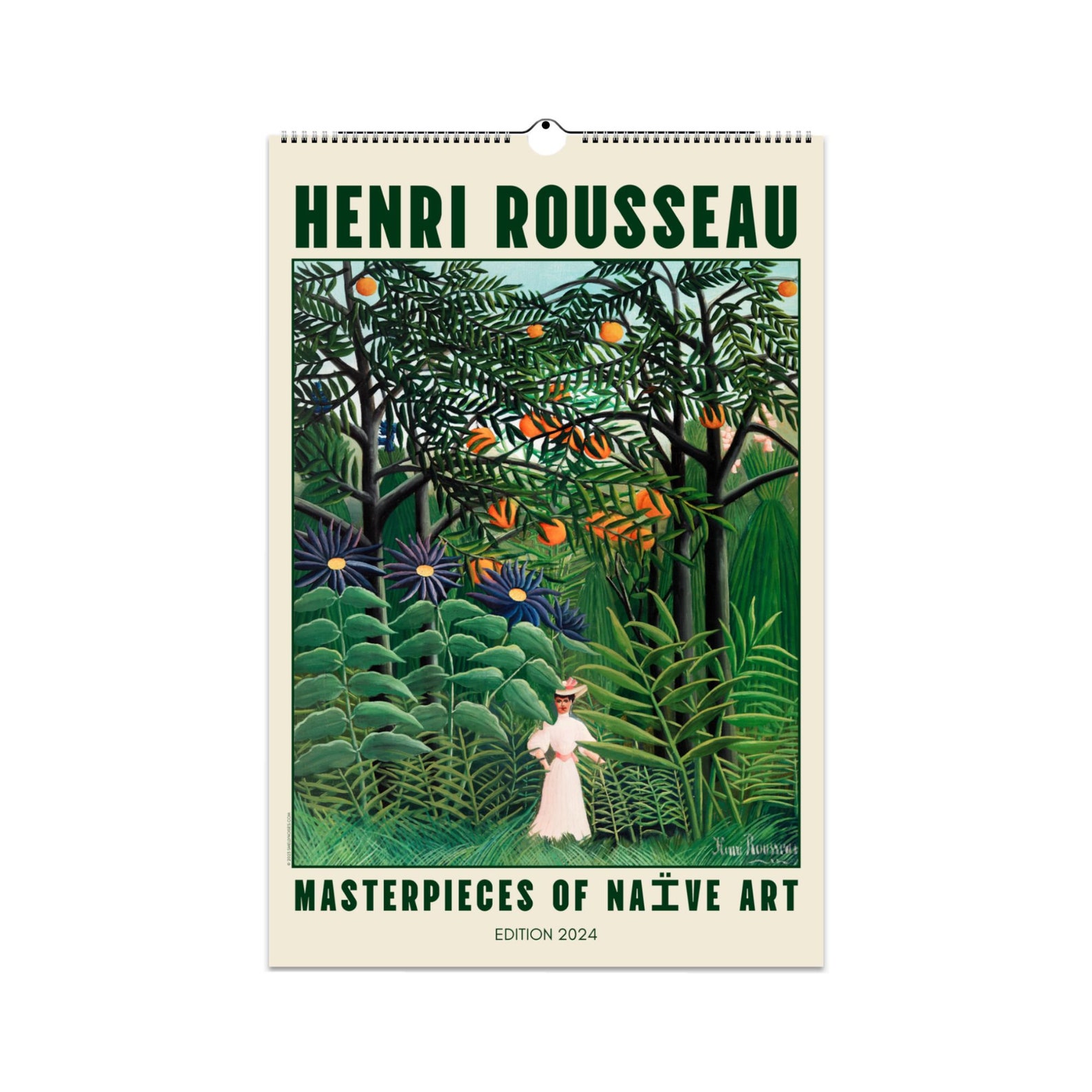 2024 Calendar Henri Rousseau Print Masterpieces of Naive Etsy