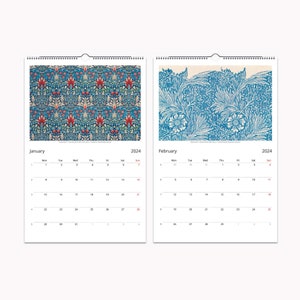 2024 Wall Calendar by William Morris