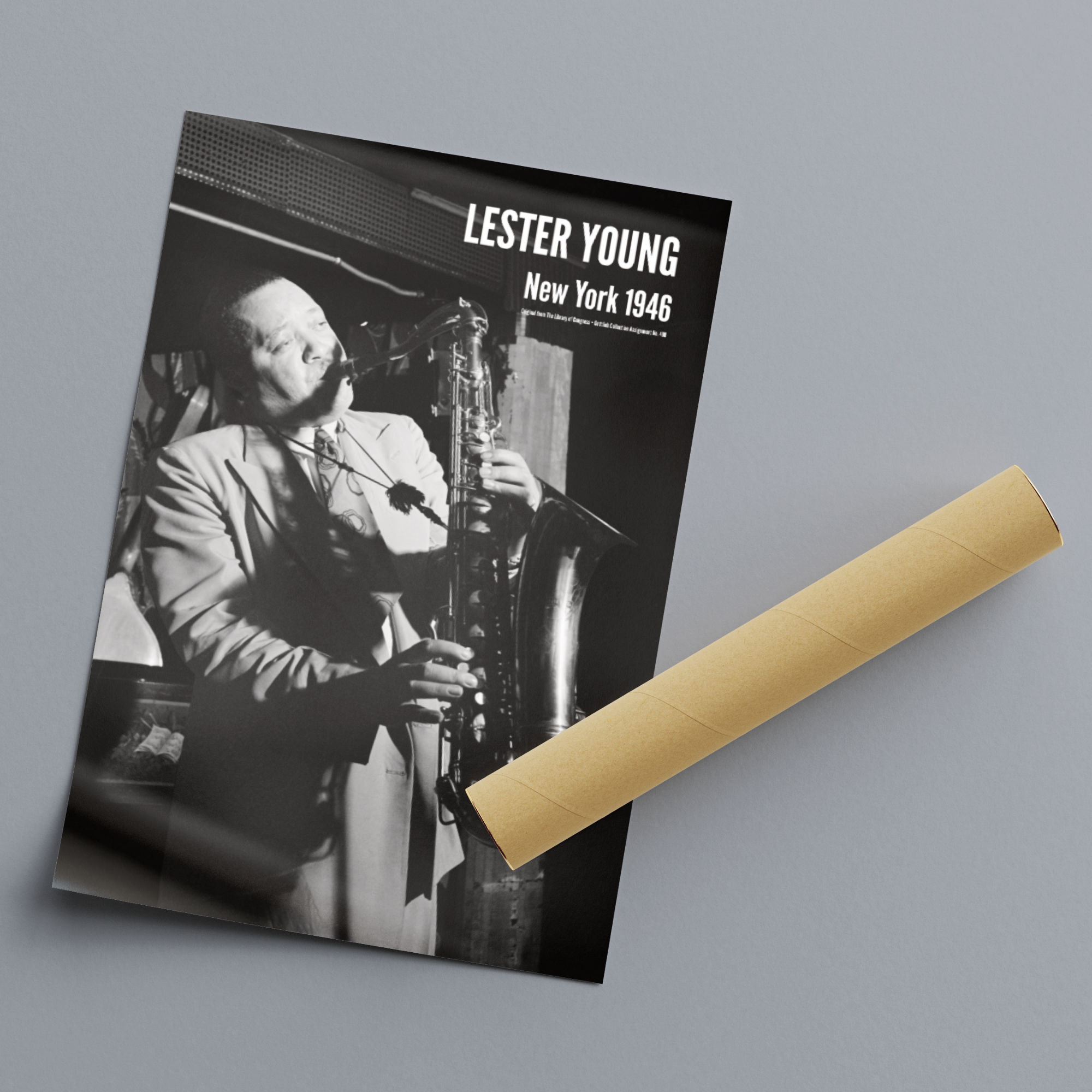 Lester Young Jazz Poster: Vintage Saxophone Print, Music