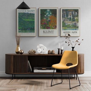 Gustav Klimt Art Nouveau Set: 3 Masterpiece Prints | Famous Artist Prints