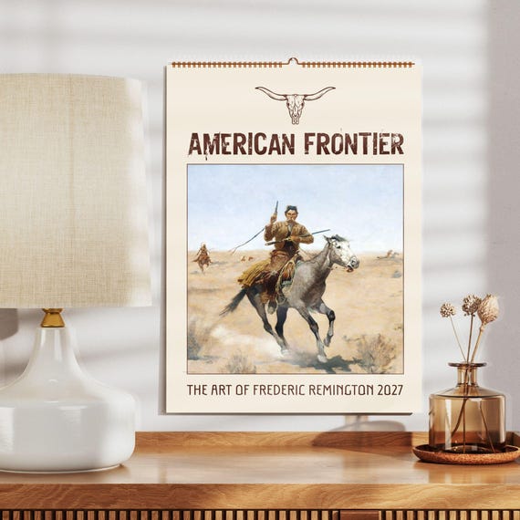 Frederic Remington Wall Calendar – Native American Art, Semi-Glossy Paper