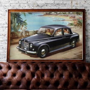 Classic British Car Printable Art – Rover P4 Wall Decor, Classic Cars Gift, Digital Download for Car Collectors & Enthusiasts