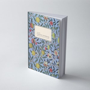 William Morris: Pomegranate, Victorian Arts and Crafts, Personalised Journal Book Gift