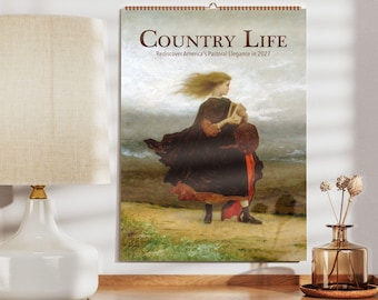 Country Life Wall Calendar - American Artwork with Impressionism, Semi-Glossy Paper