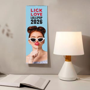 Pinup Wall Calendar - Sexy Retro Girl Pop Art, Colorful Candy Theme, Fun Women’s Decor, Unique Gift for Pinup Art Lovers