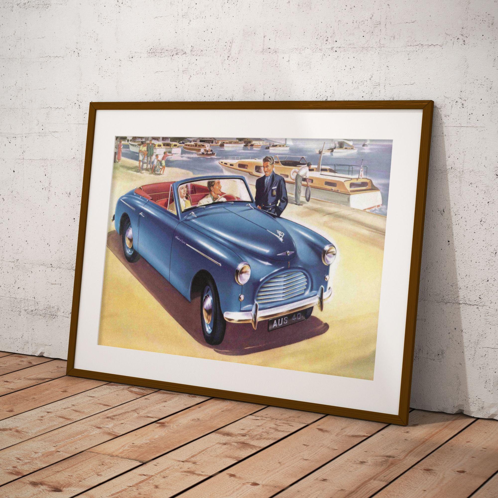 Austin A40 Sports – Classic British Car, Vintage Car Poster