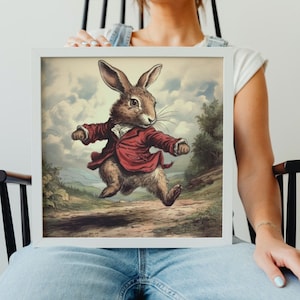 Impresión de Alicia en el País de las Maravillas 'Jumperwick Puddlefoot' - Arte de John Tenniel, Decoración caprichosa de la habitación para niños, Regalo para amantes de los libros vintage