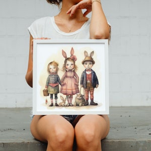 Arte caprichoso de la pared de la guardería: aventuras de maravillas, arte de la pared de la habitación de los niños, decoración de la habitación del bebé, cartel ilustrado, regalo para ella