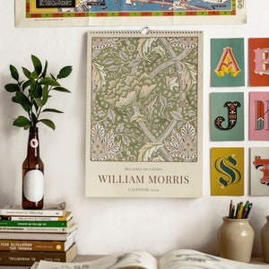 2014 Wall Calendar: William Morris Arts and Crafts Christmas Gift 40th Birthday Gift Gift for her image 3