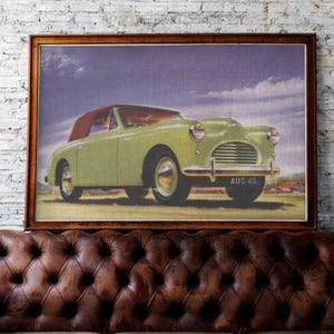Austin A40 Sports Poster, Classic British Car Print, Automobile Art, Vintage Car Wall Decor