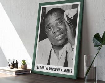 Jazz Poster Louis Armstrong New York, 1953 - Music Lover Gift, Gallery Matte